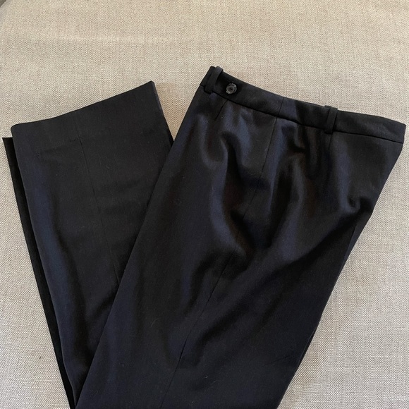 A-K-R-I-S- AKRIS Flat Front Felted Stretch Wool Trouser in Gray Size 10 $1295 - Picture 7 of 8